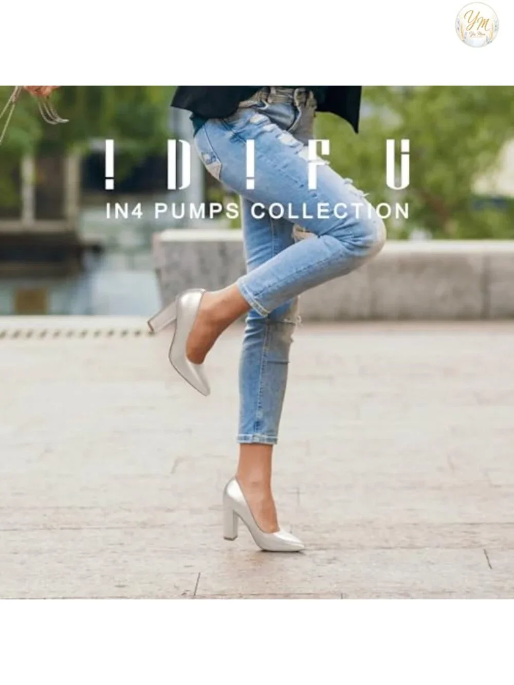 Chunky High Heel Pumps, Pointed Toe Slip On Dress Shoes for Women
